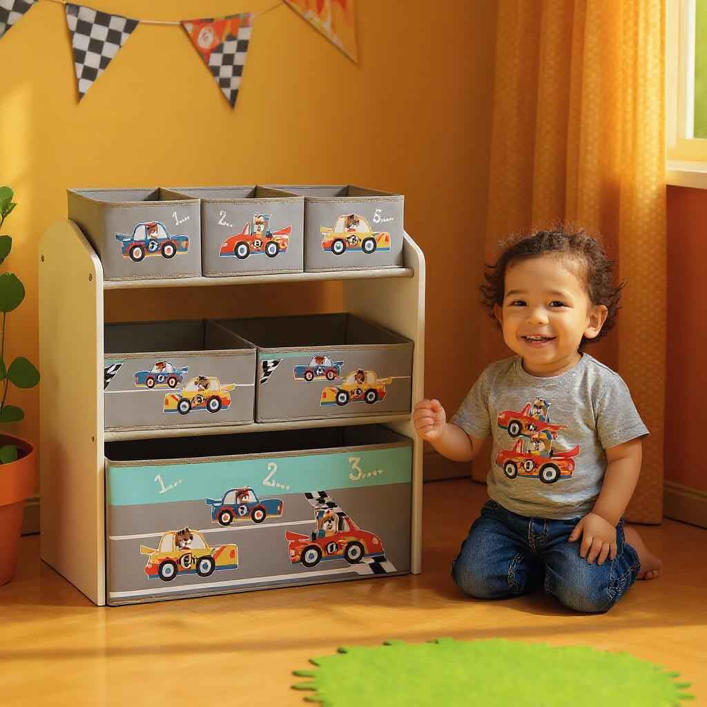 Dulap depozitare jucarii Cars, U-Grow