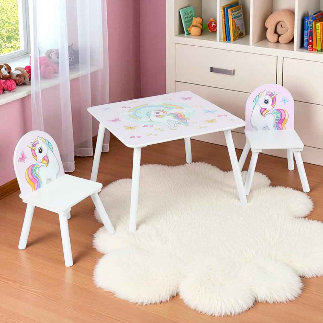 Set 2 scaune +birou Unicorns, U-Grow