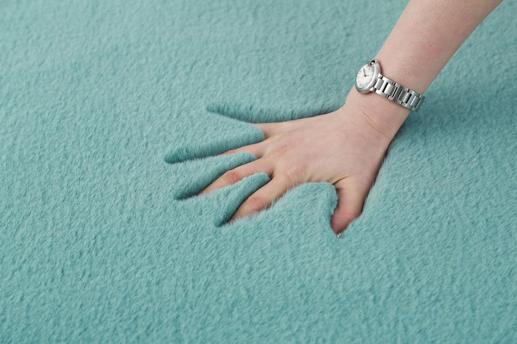Covor Heinner Shaggy soft blanita Turcoaz 200x300 cm