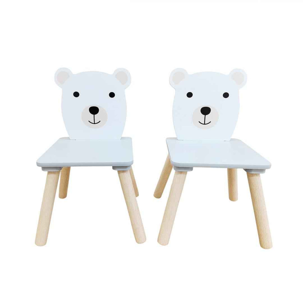 Set masuta si 2 scaune, cu spatiu de activitati, Bear, U-Grow